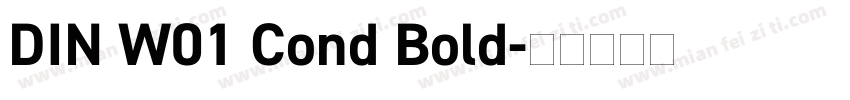 DIN W01 Cond Bold字体转换